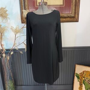 Theory long Sleeve Stretch Knit Sheath Dress With Zipper Accents ~ Size 8 💚🍄